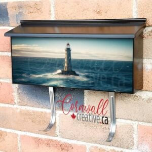Lighthouse in the Ocean Wall-mounted Townhouse Mailbox Cover