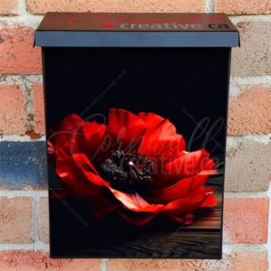 Red Poppy As A Symbol Of Memory For The Fallen In The War Colonial Mailbox Cover