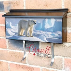Polar Bear On Iceberg In Its Natural Habitat In The Arctic Wall-mounted Townhouse Mailbox Cover