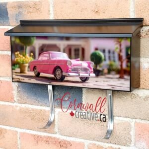 Pink Toy Classic Car Wall-mounted Townhouse Mailbox Cover