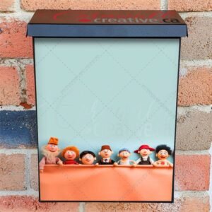 Colorful Group Of Puppets Dolls Colonial Mailbox Cover