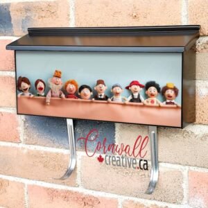 Colorful Group Of Puppets Dolls Wall-mounted Townhouse Mailbox Cover