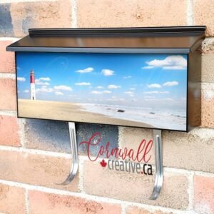 Old Lighthouse Searchlight Beam Through Mariner Wall-mounted Townhouse Mailbox Cover