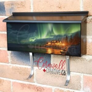Northern Lights Sky Magical View Wall-mounted Townhouse Mailbox Cover