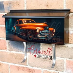 Lowrider With Custom Paint Job Nightlife Wall-mounted Townhouse Mailbox Cover