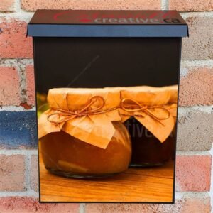 Home Made Jam Jars With Marmalade and some Fruits Colonial Mailbox Cover
