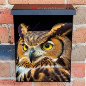 Great Horned Owl Bird Colonial Mailbox Cover