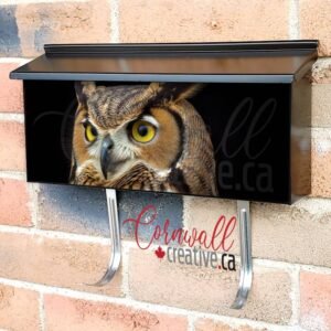 Great Horned Owl Bird Wall-mounted Townhouse Mailbox Cover