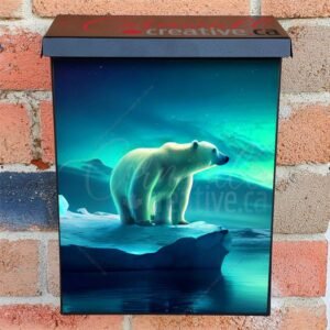 Lonely White Polar Bear On Iceberg Colonial Mailbox Cover