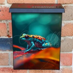 Exotic Poisonous Animal Speckled Frog in Tropical Amazon Rain Forest Colonial Mailbox Cover