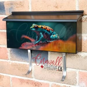 Exotic Poisonous Animal Speckled Frog in Tropical Amazon Rain Forest Wall-mounted Townhouse Mailbox Cover