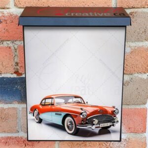 Elegant Classic Car With Retro Color Colonial Mailbox Cover