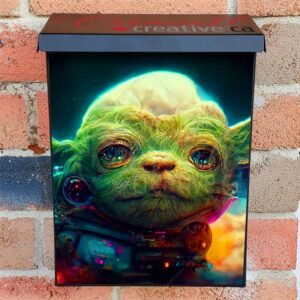 Close Up Of A Stuffed Animal In A Space Suit Colonial Mailbox Cover