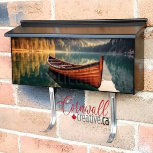 Beautiful View Of Traditional Wooden Rowing Boats On Lake Wall-mounted Townhouse Mailbox Cover