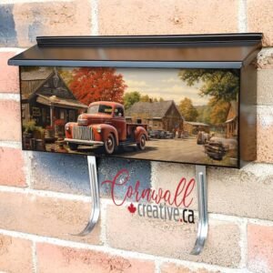 American Old Red Vintage Retro Truck Wall-mounted Townhouse Mailbox Cover