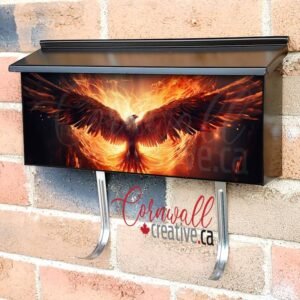 Phoenix Bird On Fire Wall-mounted Townhouse Mailbox Cover