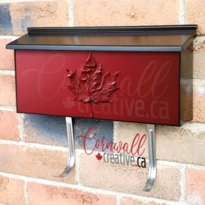 Canada Day Canadian Silk Red Maple Leaf On Red Background Wall-mounted Townhouse Mailbox Cover