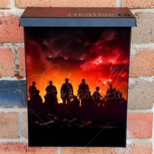 Military Soldier Brigade Silhouette At Sunset Colonial Mailbox Cover