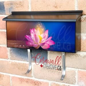 Pink Lotus Floating Wall-mounted Townhouse Mailbox Cover
