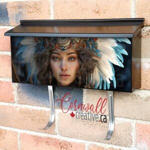 Beautiful Woman In Traditional Clothing Wall-mounted Townhouse Mailbox Cover