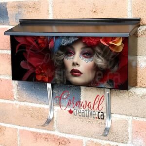 Beautiful Woman With Elegant Colorful Fashion Glamour Wall-mounted Townhouse Mailbox Cover
