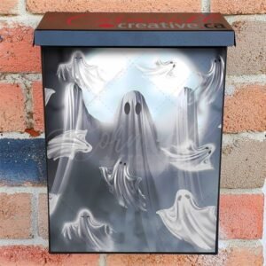 Flying Halloween Ghosts Colonial Mailbox Cover