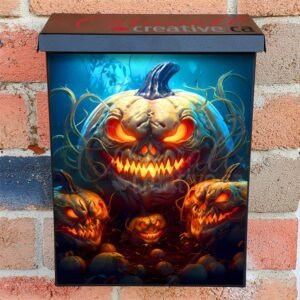 Creepy Halloween Pumpkins Colonial Mailbox Cover