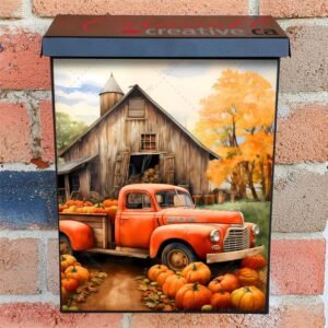 Autumn Farmhouse Truck Colonial Mailbox Cover
