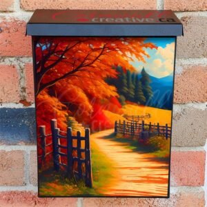 Colorful Country Trees Colonial Mailbox Cover