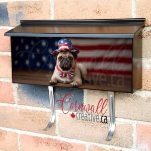 4th Of July Independence Day Dog Wall-mounted Townhouse Mailbox Cover