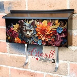 Cute Beautiful Cat Animal Pet 2 Wall-mounted Townhouse Mailbox Cover