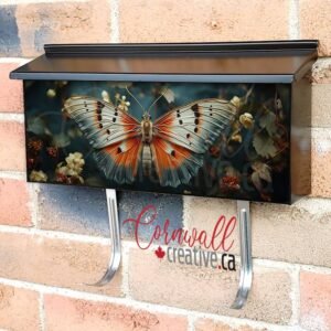 Lunar Moth Butterfly 4 Wall-mounted Townhouse Mailbox Cover