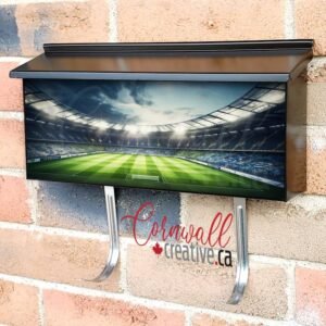 A Large Field At The Stadium Wall-mounted Townhouse Mailbox Cover