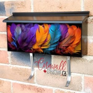Colorful Feathers Wall-mounted Townhouse Mailbox Cover