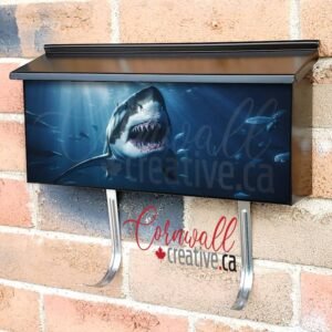 Great White Shark Is Showing Its Teeth Wall-mounted Townhouse Mailbox Cover