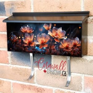 Beautiful Flowers Bloom With Shiny Light Wall-mounted Townhouse Mailbox Cover