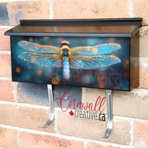 Capture The Translucent Beauty Of A Dragonfly Closeup Wall-mounted Townhouse Mailbox Cover