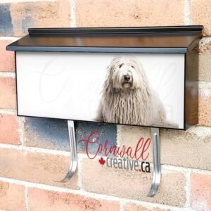Beautiful Komondor Hungarian Shepherd Purebred Wall-mounted Townhouse Mailbox Cover
