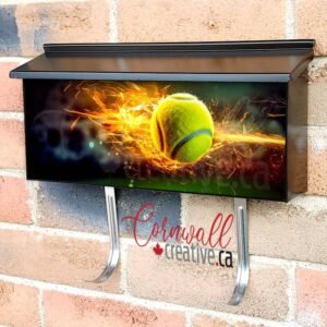 Tennis Ball In Sparks Wall-mounted Townhouse Mailbox Cover