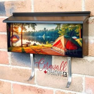Camp Sunrise Tent Landscape Zen Harmony Wall-mounted Townhouse Mailbox Cover