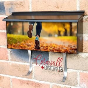 Close Up Legs Of Running Man In Park At Autumn Morning Wall-mounted Townhouse Mailbox Cover