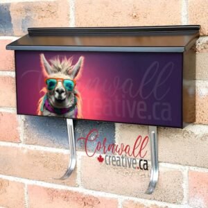 Llama Wearing Sunglasses Wall-mounted Townhouse Mailbox Cover