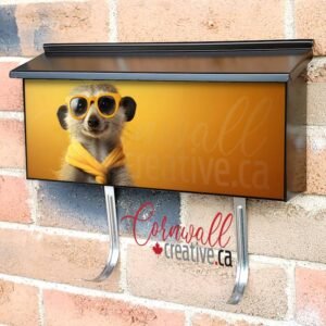 Meerkat Wearing Sunglasses Wall-mounted Townhouse Mailbox Cover