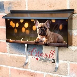 Cute Dog With Magical Lights 2 Wall-mounted Townhouse Mailbox Cover