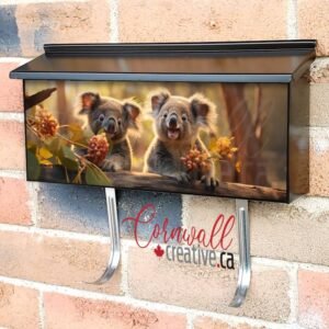 Cute Koala On Fence Wall-mounted Townhouse Mailbox Cover