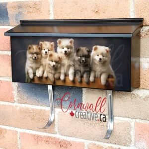 Dog Puppies Happy Moment With Pets Wall-mounted Townhouse Mailbox Cover