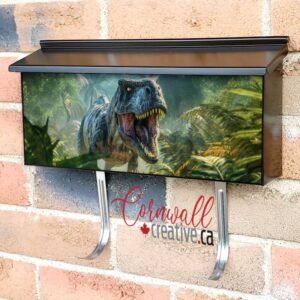 Fantasy Image Of Tyrannosaurus In The Jungle Wall-mounted Townhouse Mailbox Cover