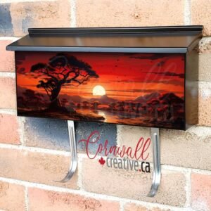 Incredible Beautiful Sunset In The Savannah Wall-mounted Townhouse Mailbox Cover