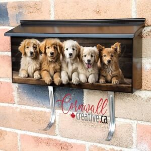 Many Cute Puppies Sitting Together Wall-mounted Townhouse Mailbox Cover