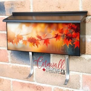 Maple Tree Leaves In Autumn Wall-mounted Townhouse Mailbox Cover